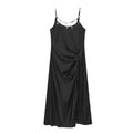 Silver Charm Slip Dress | Black