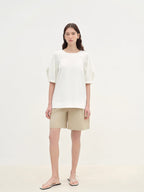 Sleep Journey puff sleeve straight short sleeve