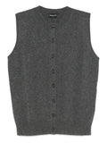 Fabiana Filippi Merino Wool Blend Vest — Grey