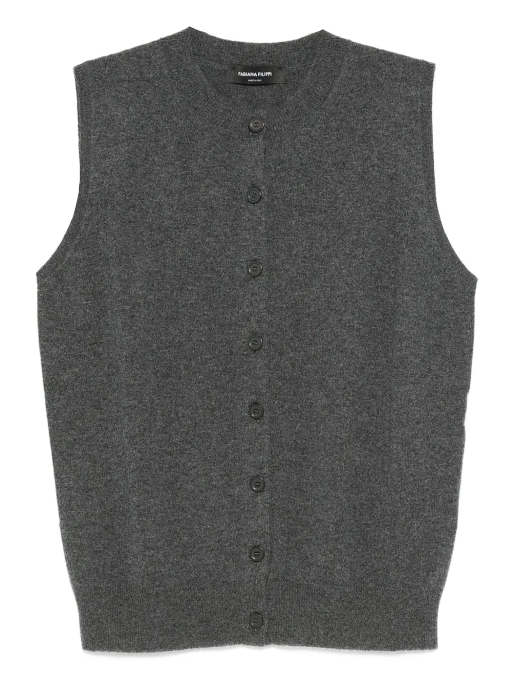 Fabiana Filippi Merino Wool Blend Vest — Grey