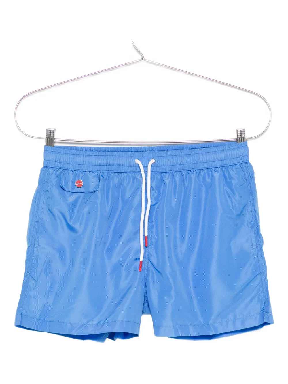 Kiton Drawstring-Waist Swim Shorts — Blue