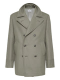 Brunello Cucinelli Double-Breasted Wool Coat — Green