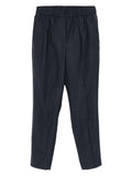 Peserico Wool-Blend Trousers — Navy