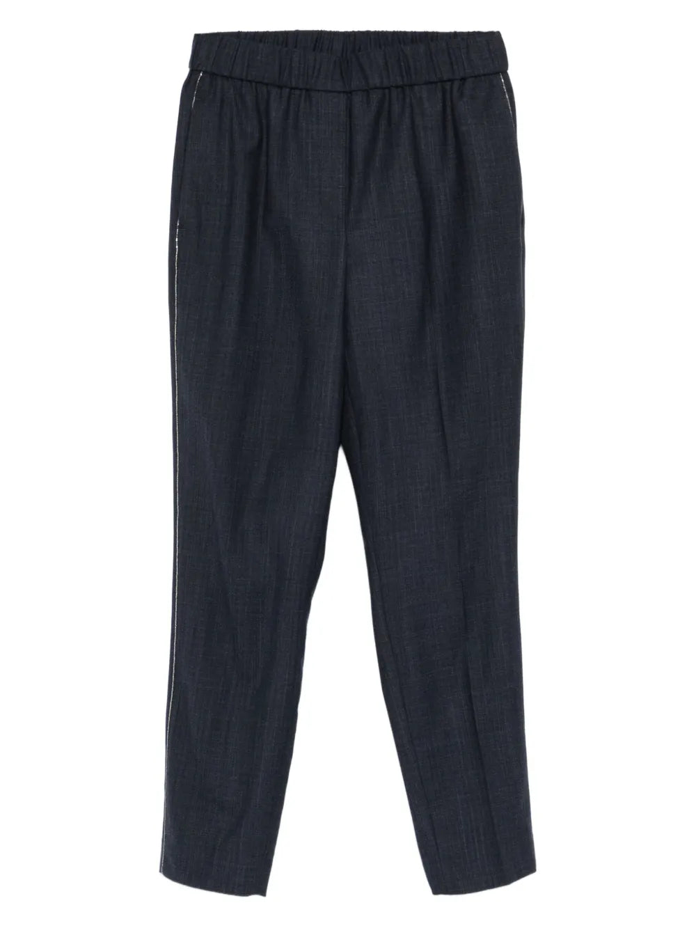 Peserico Wool-Blend Trousers — Navy