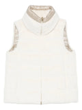 Herno Faux-Fur High-Neck Gilet — White
