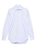Kiton Cotton Button-Down Shirt — Lavender