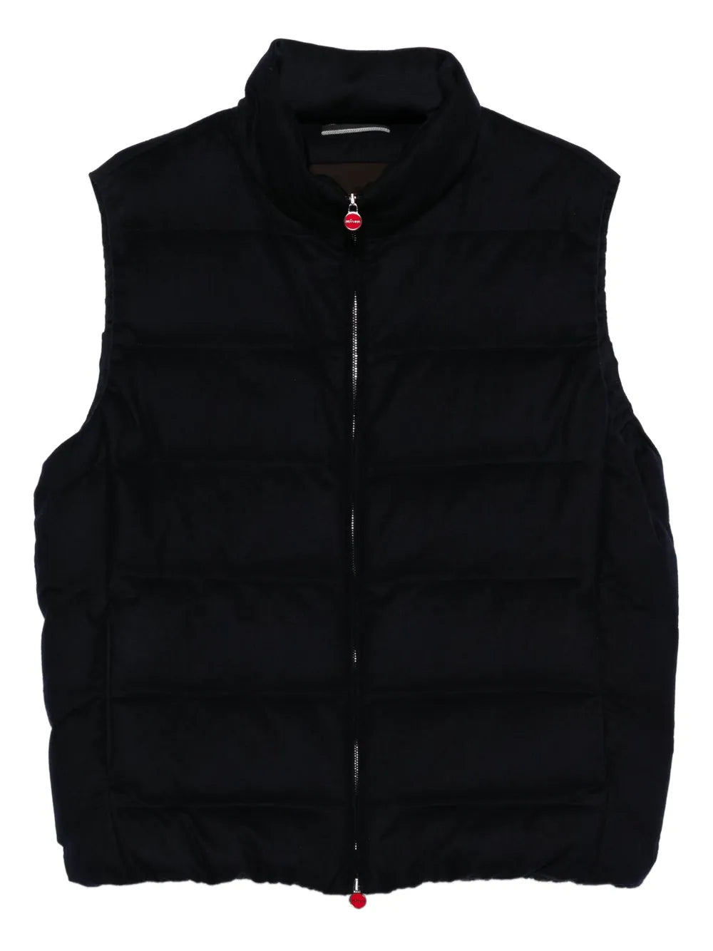 Kiton Quilted Virgin Wool Vest — Black