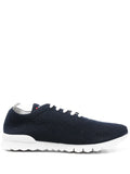Kiton Knitted Low-Top Lace-Up Sneaker — Navy