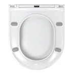 BATHME ELEGANCE Tapa Asiento Caída Amortiguada Ultrafino Blanco