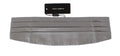 Men's Silver Wide Belt Silk Cummerbund