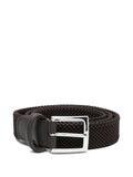 Kiton Braided Woven Belt — Black