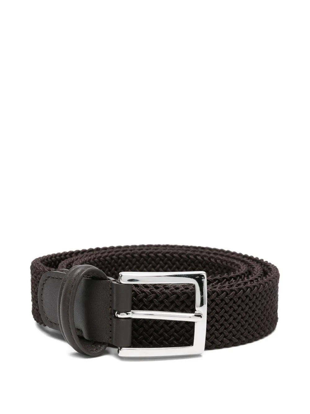 Kiton Braided Woven Belt — Black