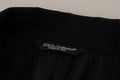 Men's Black Double Breasted Coat Blazer Jacket Virgin Wool Clothing