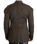Men's Multicolor Stripes Double Breasted Blazer Wool Clothing