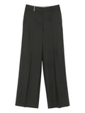 Peserico High-Waisted Wide-Leg Trousers — dark grey