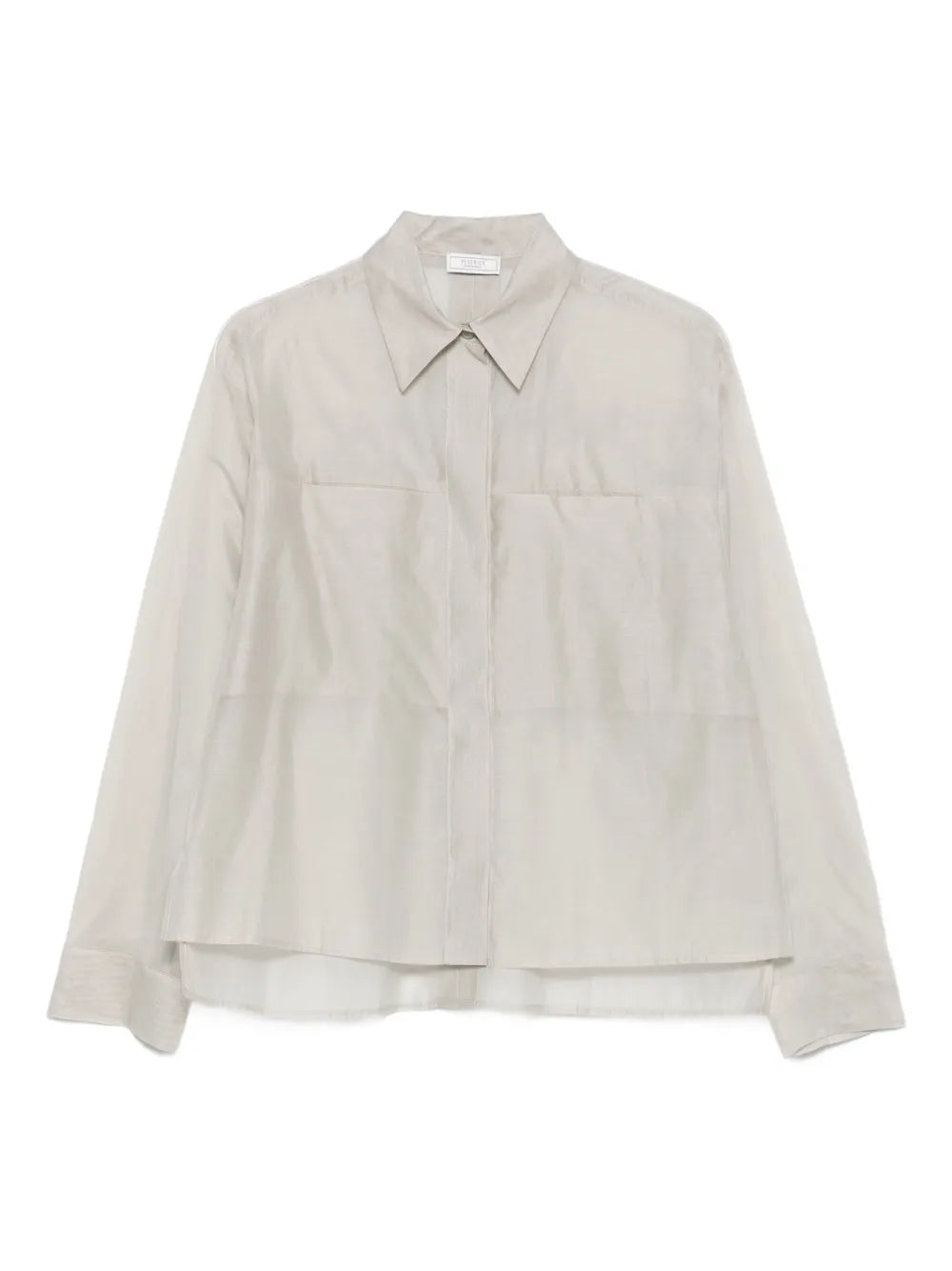 Peserico Cotton-Silk Shirt — Beige