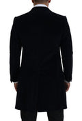 Black Cotton Cardigan Long Coat Men Jacket Clothing