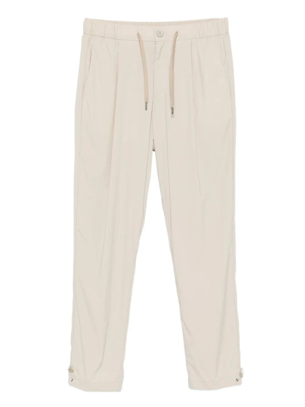 Herno Drawstring Pleated Trousers — Beige