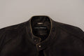 Men's Black Leather Zipper Biker Coat Jacket Clothing