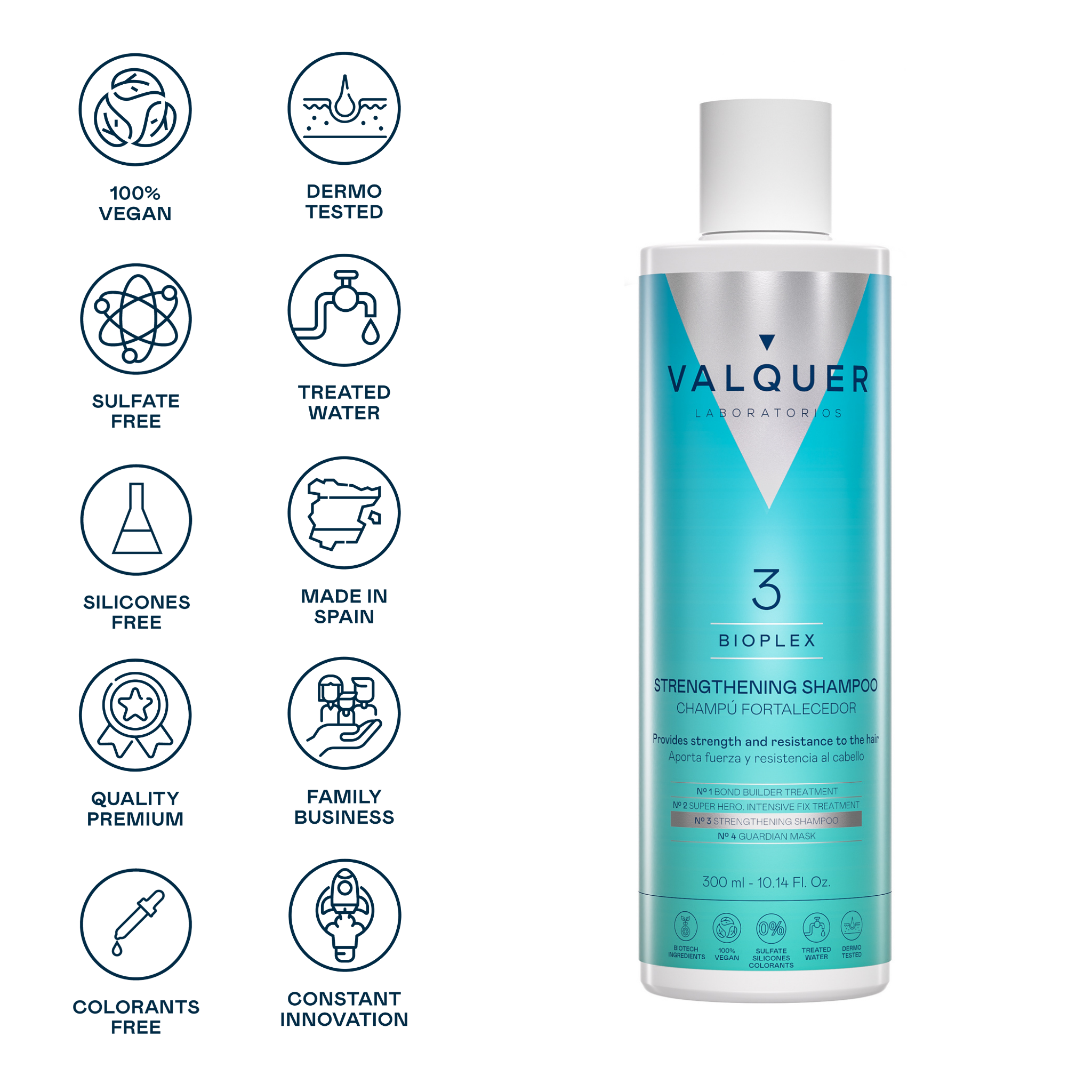 Bioplex Nº 3 - Champú Fortalecedor - 300 ml