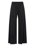 Fabiana Filippi Elastic-Waist Wide-Leg Trousers — Black