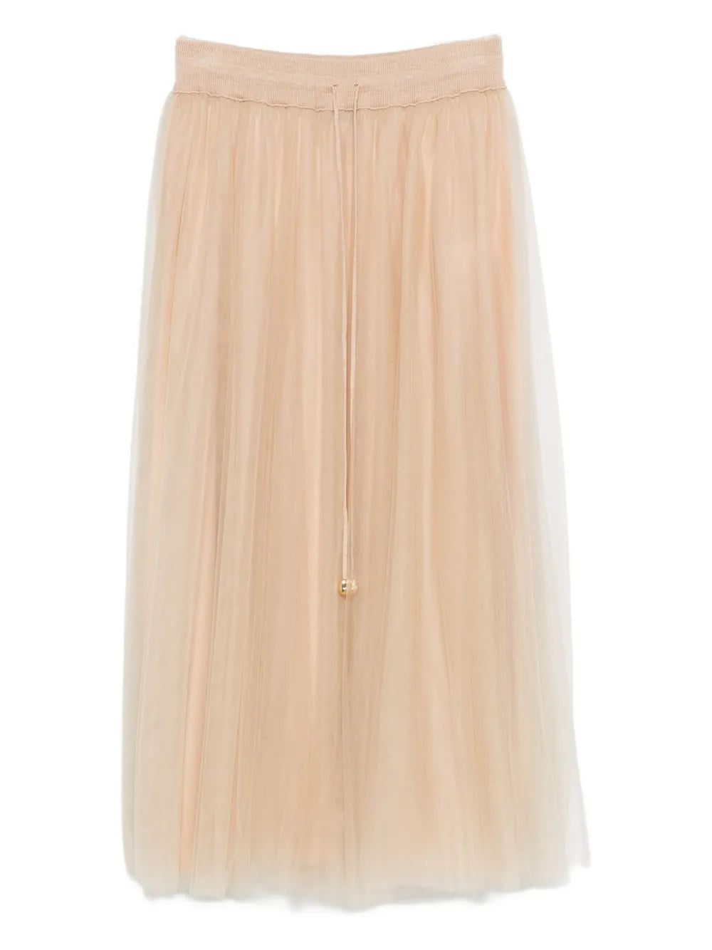 Fabiana Filippi Pleated Tulle Skirt — Beige