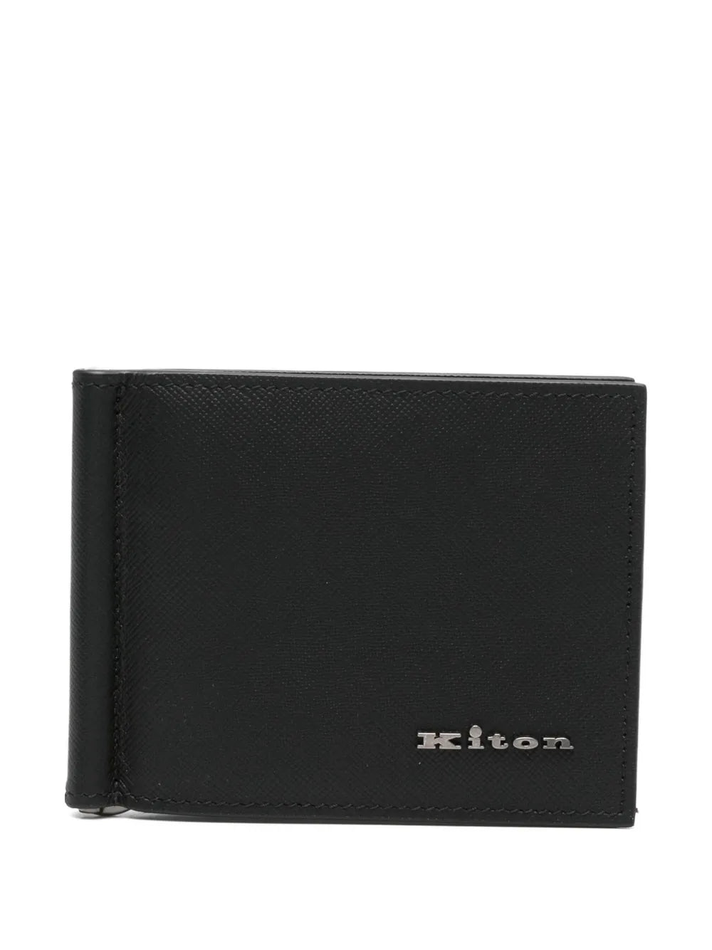 Kiton Calf Leather Wallet — Black