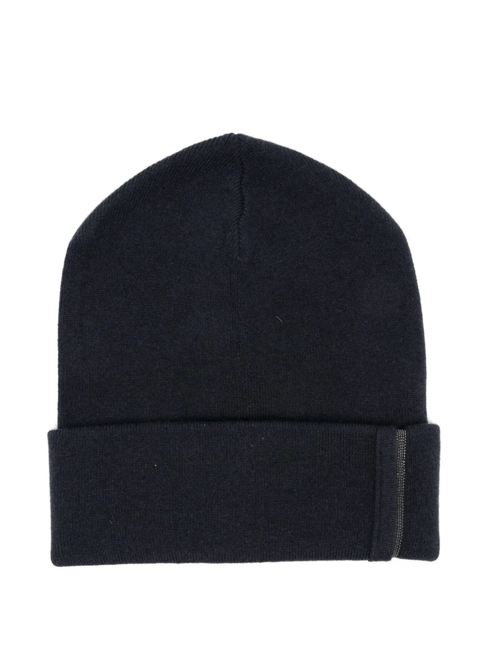 Brunello Cucinelli Cashmere Beaded Beanie — Navy