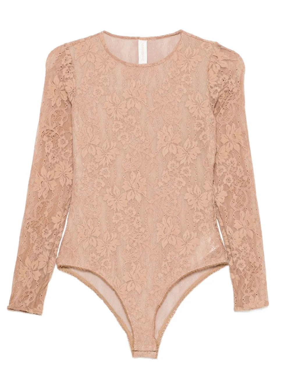 Zimmermann Floral-Lace Bodysuit — Beige