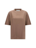 Rohe Oversized Cotton-Modal-Silk Blend T-Shirt — Taupe