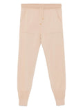 Eleventy Wool-Blend Drawstring Cuffed Joggers — Beige