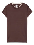 Eleventy Crew-Neck Cotton T-Shirt — Brown