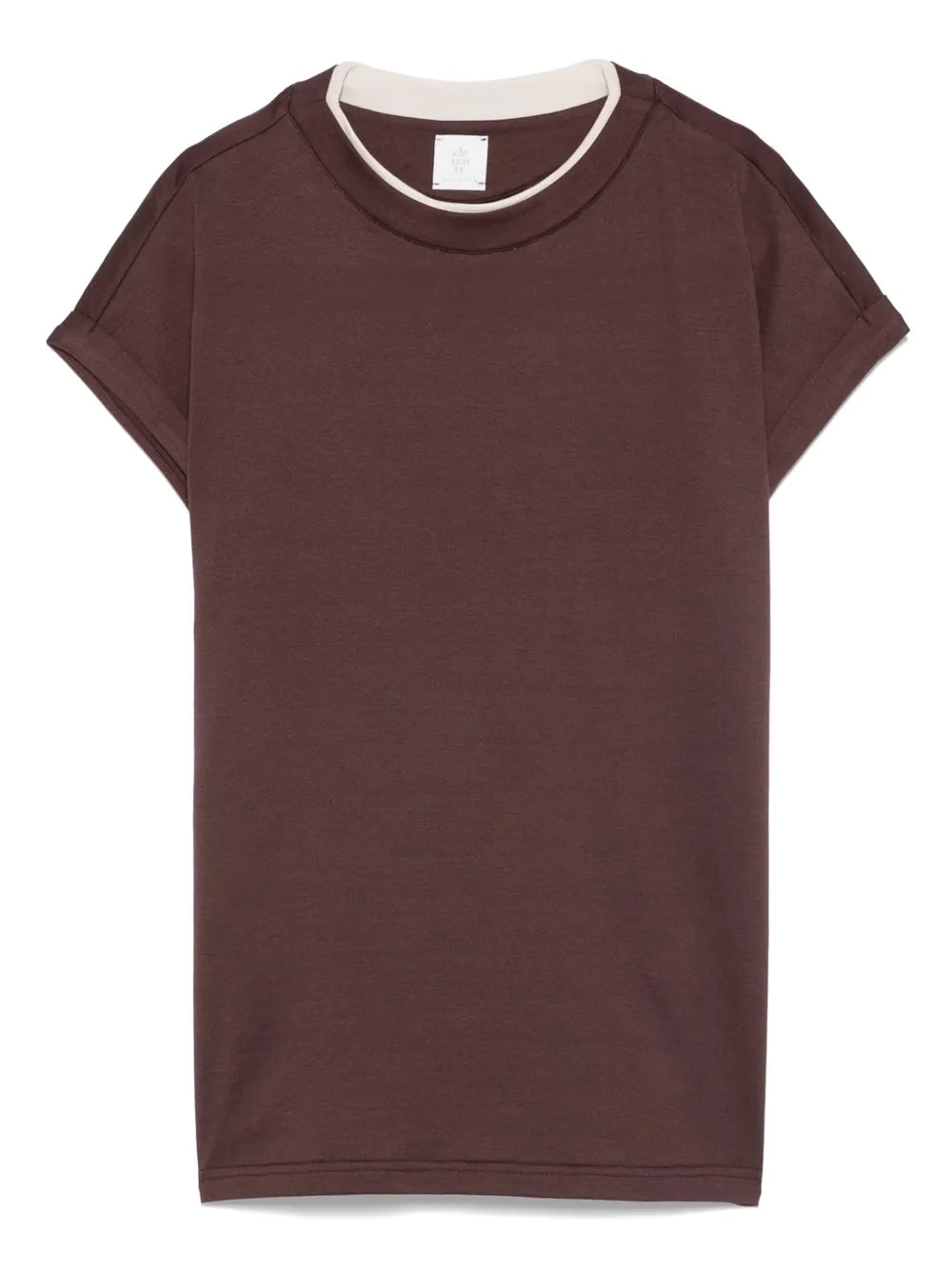 Eleventy Crew-Neck Cotton T-Shirt — Brown