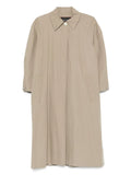 Fabiana Filippi Button-Fastening Raglan-Sleeve Coat — Beige