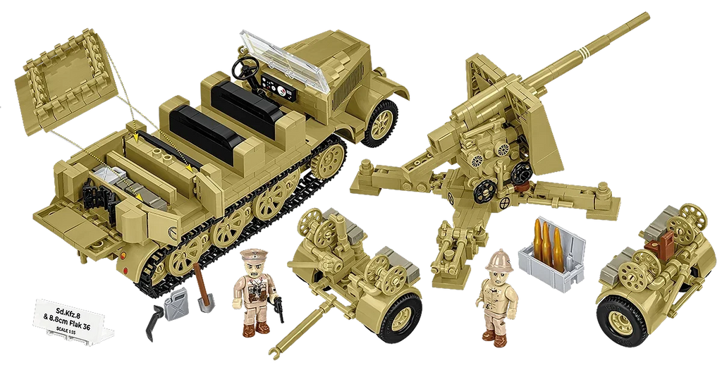 Sd.Kfz.8 Towing 8.8 cm Flak 36 1/35 Scale