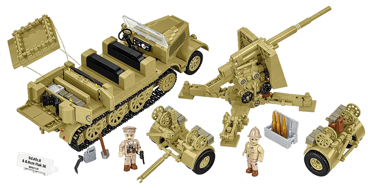 Sd.Kfz.8 Towing 8.8 cm Flak 36 1/35 Scale