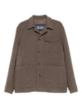 Herno Wool-Blend Patch-Pocket Jacket — Brown