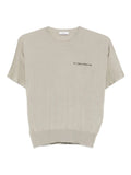 Peserico Metallic-Embellished Cashmere-Silk T-shirt — light green
