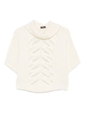 Peserico Ribbed Turtleneck Sweater — Cream
