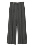 Peserico Herringbone Virgin Wool Trousers — Grey