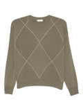 Peserico Diamond-Pattern Sweater — Green