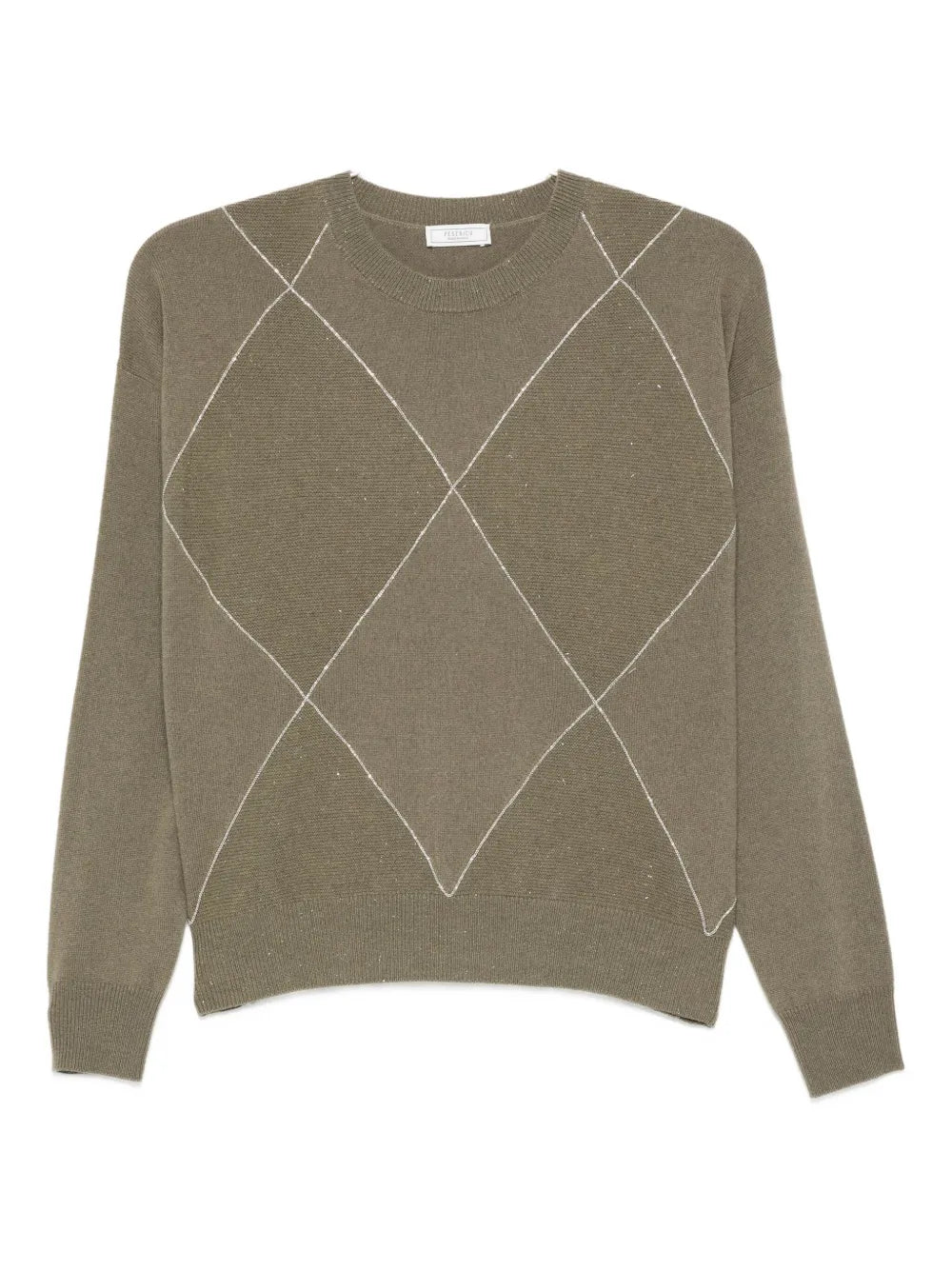 Peserico Diamond-Pattern Sweater — Green