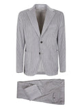 Eleventy Corduroy Pant Suit — Grey