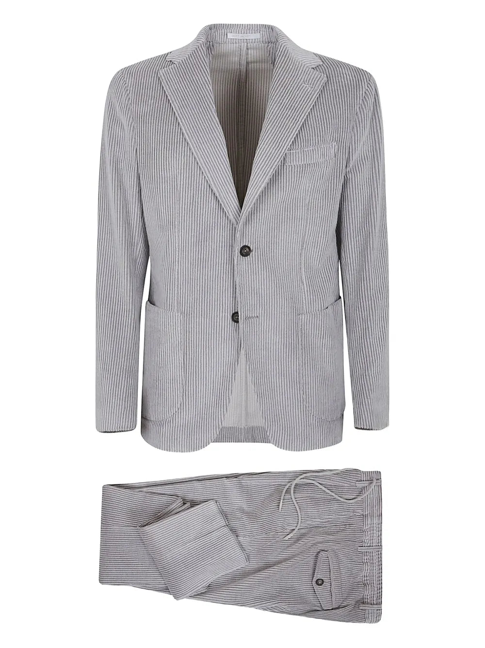 Eleventy Corduroy Pant Suit — Grey