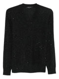 Fabiana Filippi Sequin-Embellished Virgin Wool Blend Sweater — Black