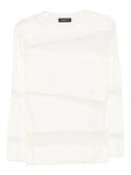 Fabiana Filippi Mesh-Panel Sweater — Off-White