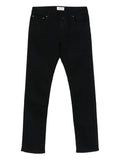 Jacob Cohen Five-Pocket Cotton-Blend Trousers — Black