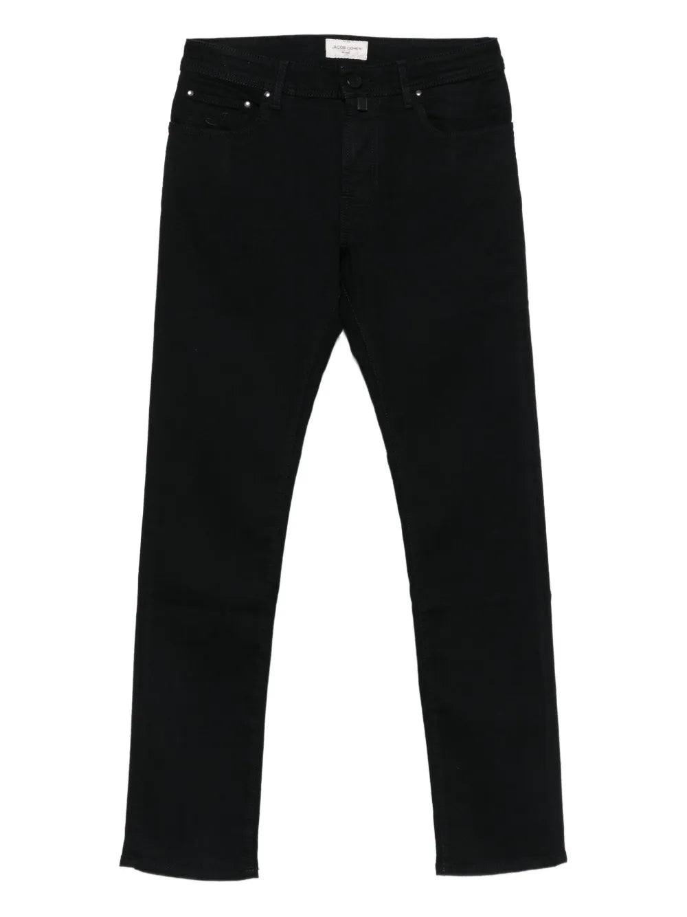 Jacob Cohen Five-Pocket Cotton-Blend Trousers — Black