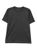Stefano Ricci Embroidered-Logo Cotton T-Shirt — Charcoal
