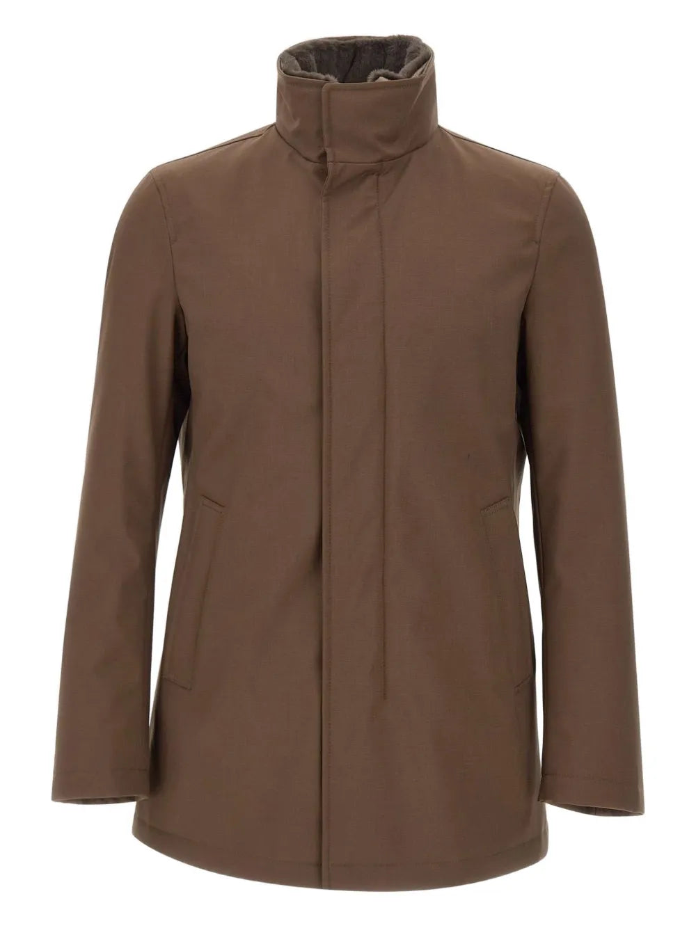 Herno Stand-Collar Parka — Brown